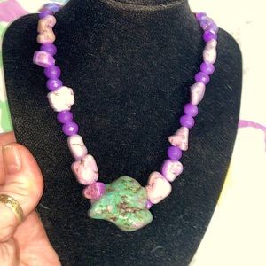 Beautiful artisan, multi stone necklace